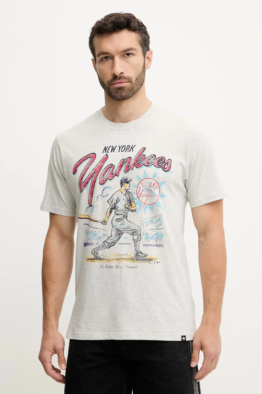 47 Brand Памучна тениска MLB New York Yankees