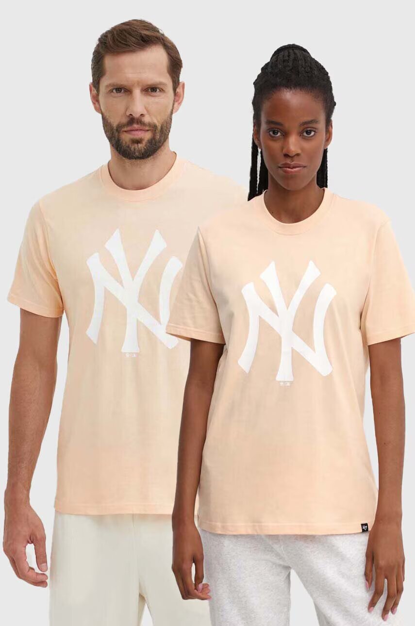 47 Brand Памучна тениска MLB New York Yankees