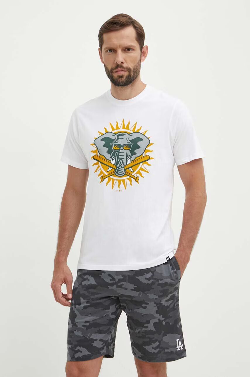 47 Brand Памучна тениска MLB Oakland Athletics