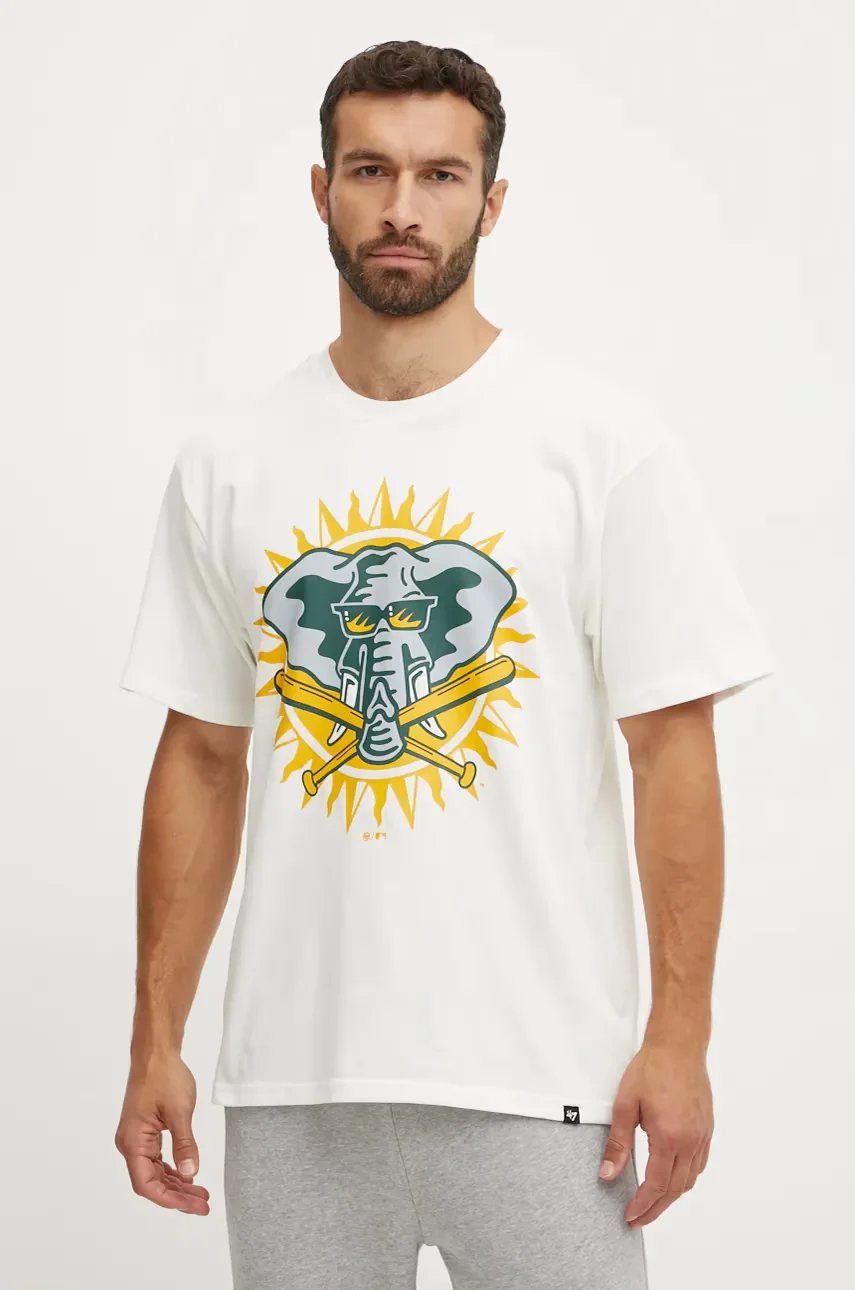 47 Brand Памучна тениска MLB Oakland Athletics