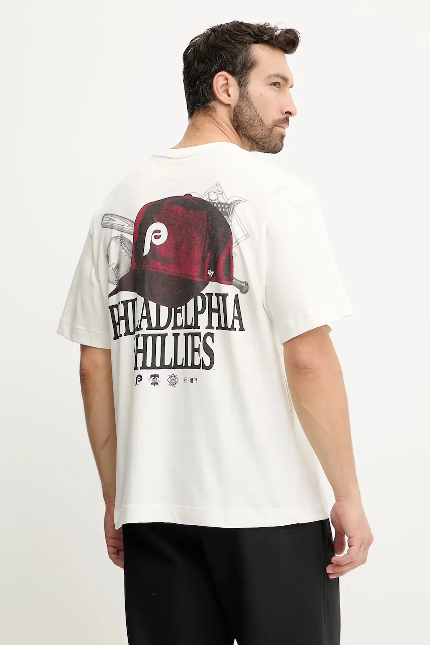 47 Brand Памучна тениска MLB Philadelphia Phillies