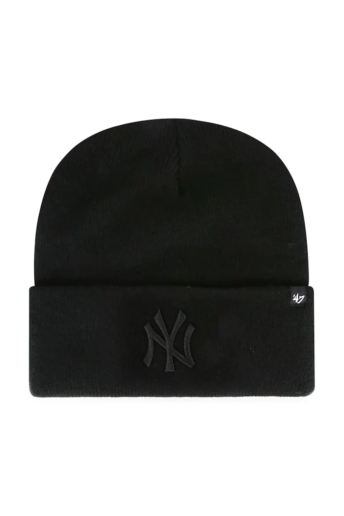 47 Brand шапка beanie MLB New York Yankees черна B-HYMKR17ACE-BKAL