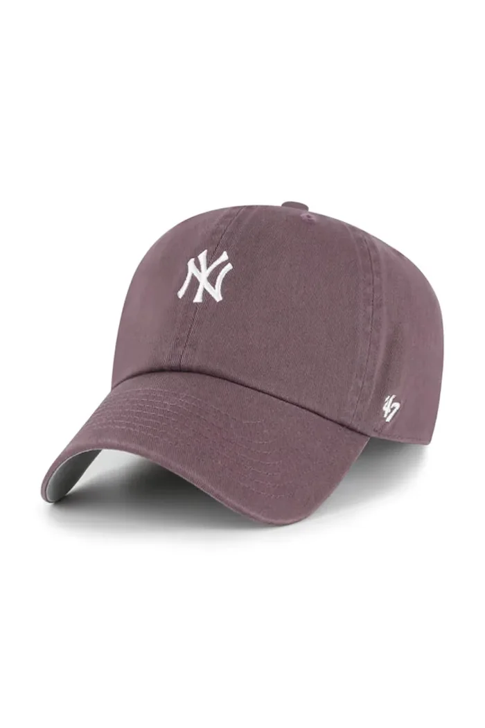 47 Brand шапка с козирка от памук MLB New York Yankees кафява B-BSRNR17GWS-A01