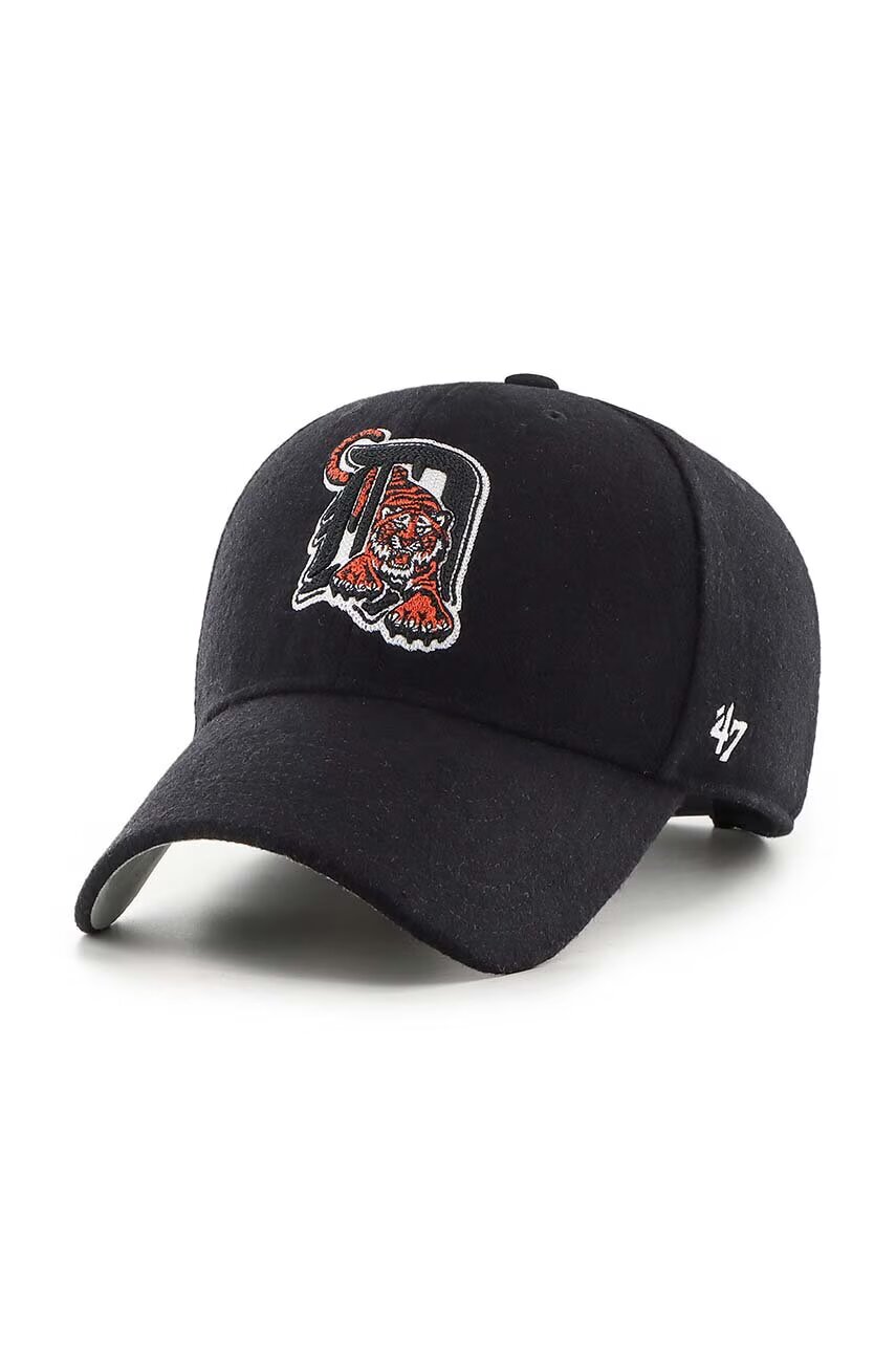 47 Brand Шапка с козирка с вълна MLB Detroit Tigers