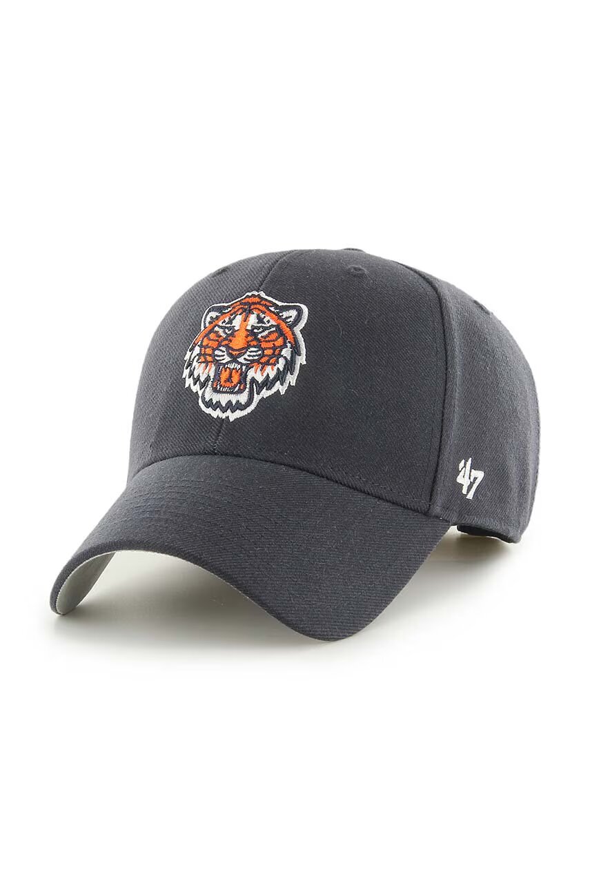 47 Brand Шапка с козирка с вълна MLB Detroit Tigers