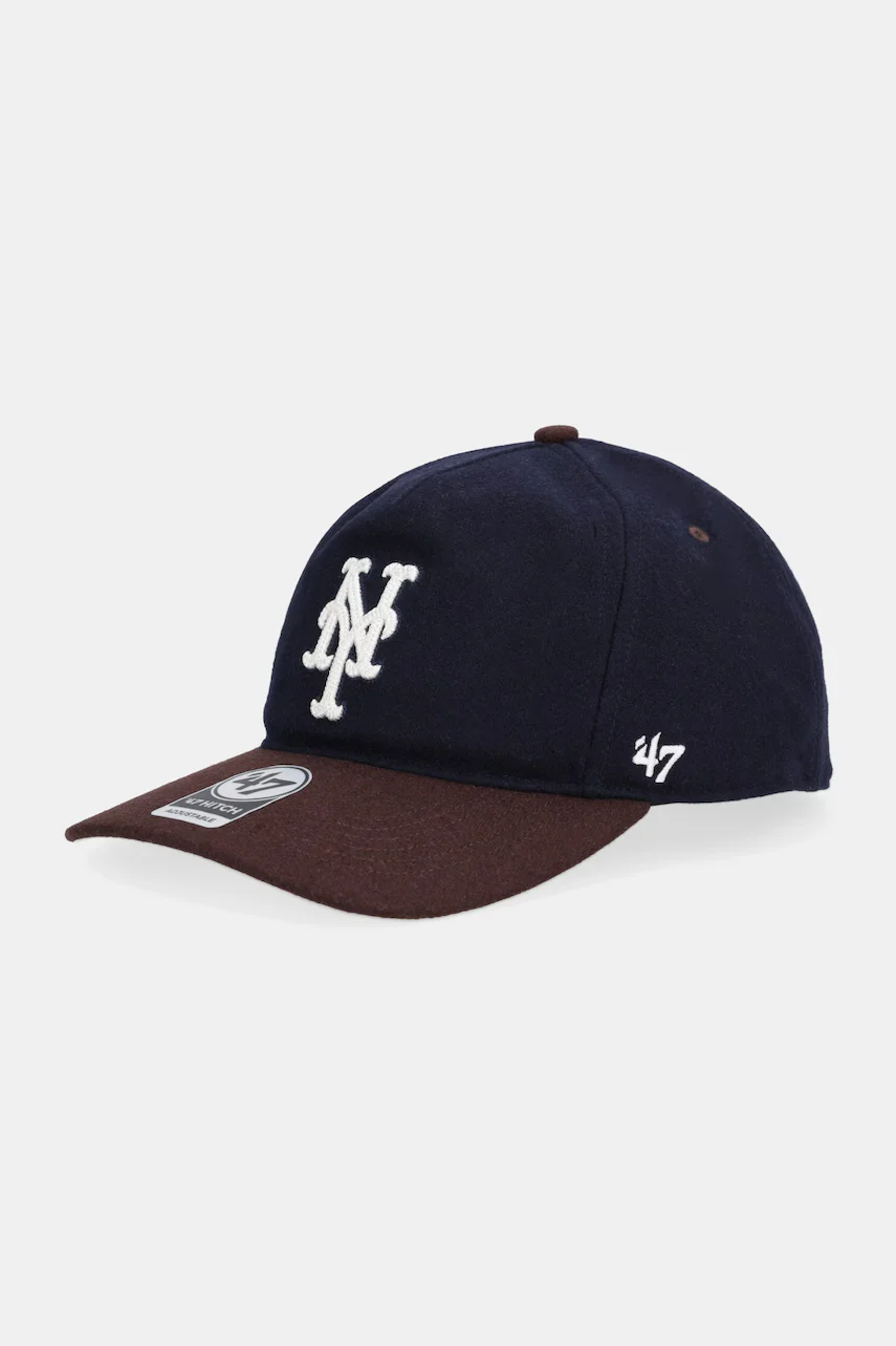 47 Brand Шапка с козирка с вълна MLB New York Mets