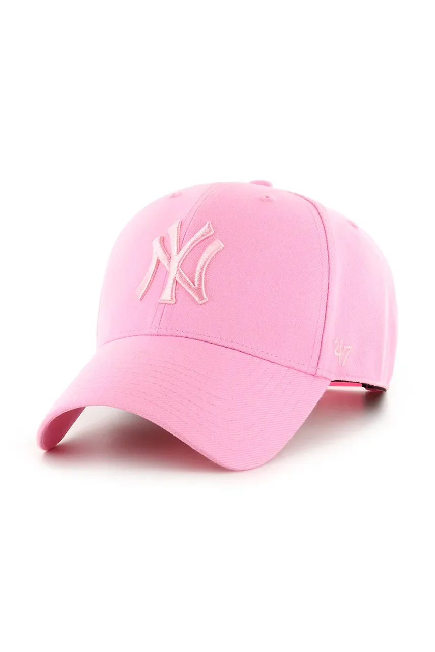 47 Brand Шапка с козирка с вълна MLB New York Yankees