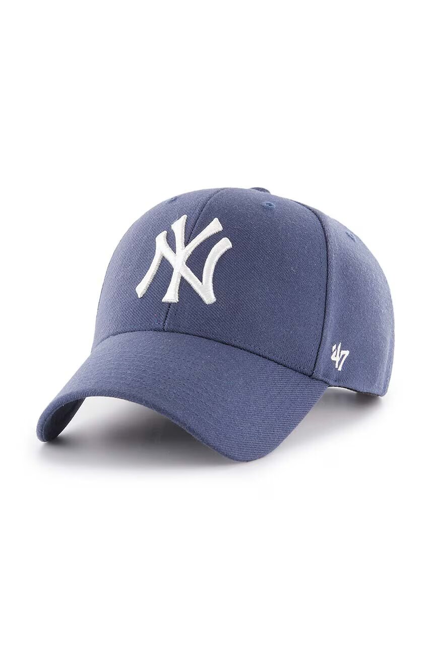 47 Brand Шапка с козирка с вълна MLB New York Yankees