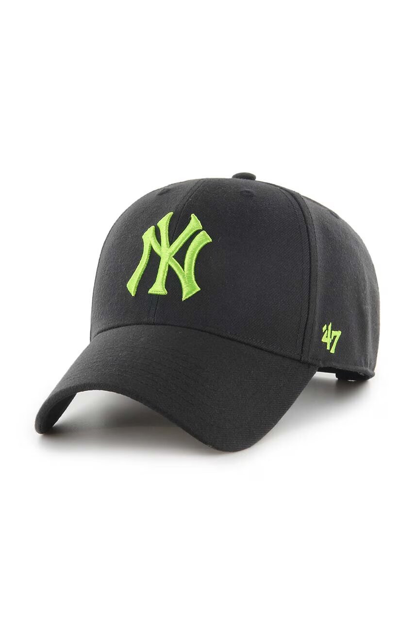 47 Brand Шапка с козирка с вълна MLB New York Yankees
