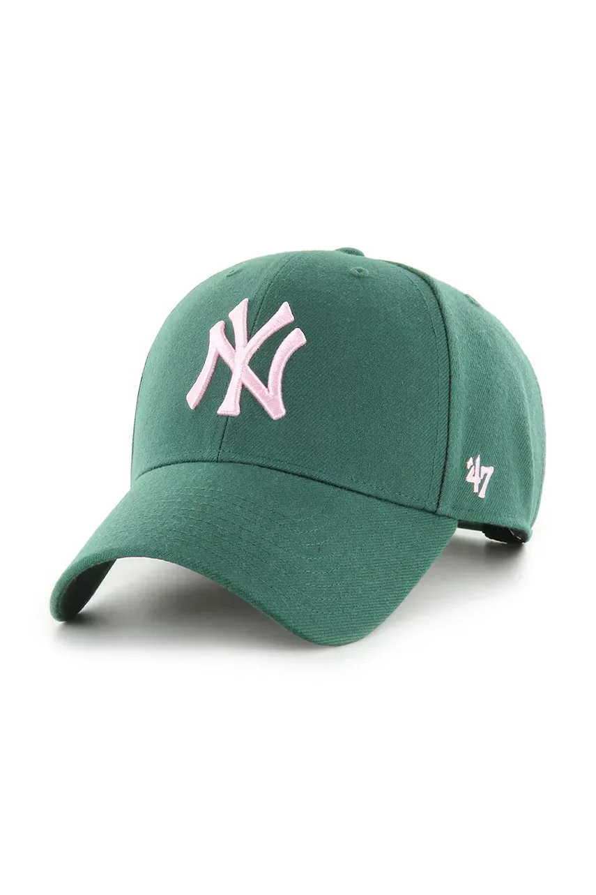 47 Brand Шапка с козирка с вълна MLB New York Yankees