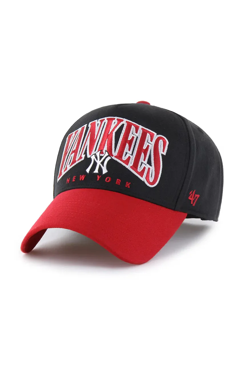 47 Brand Шапка с козирка с вълна MLB New York Yankees