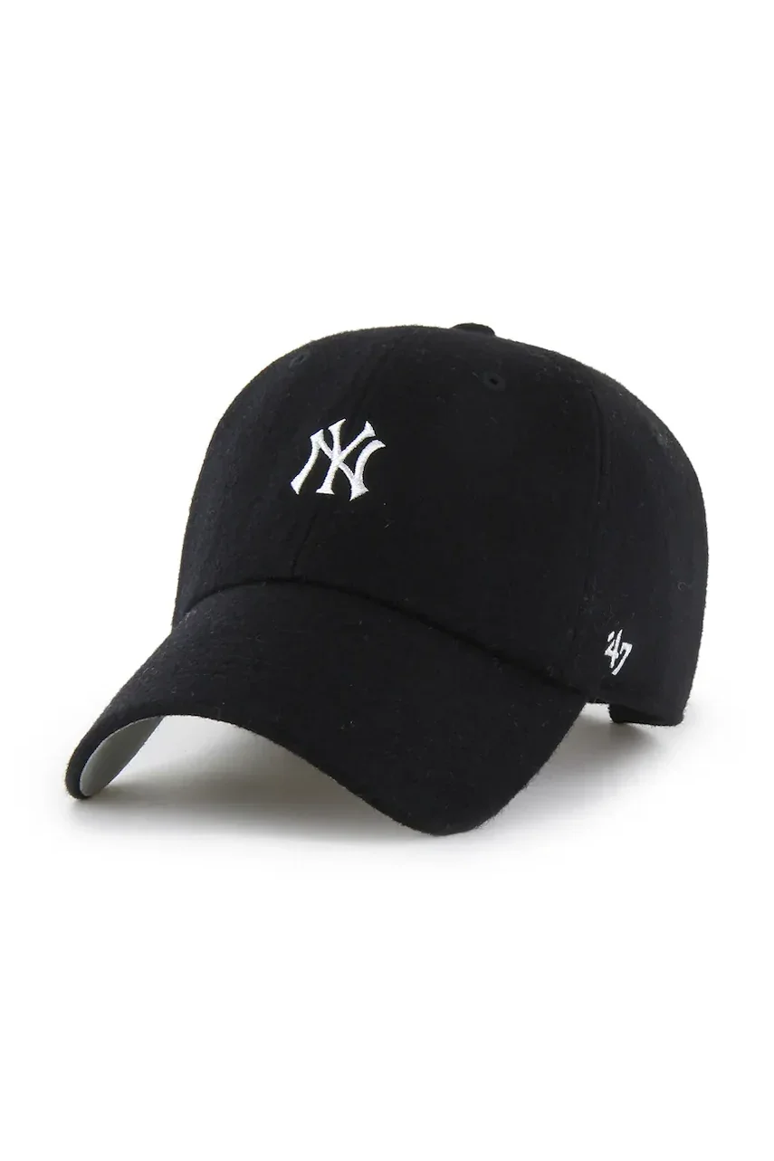 47 Brand Шапка с козирка с вълна MLB New York Yankees