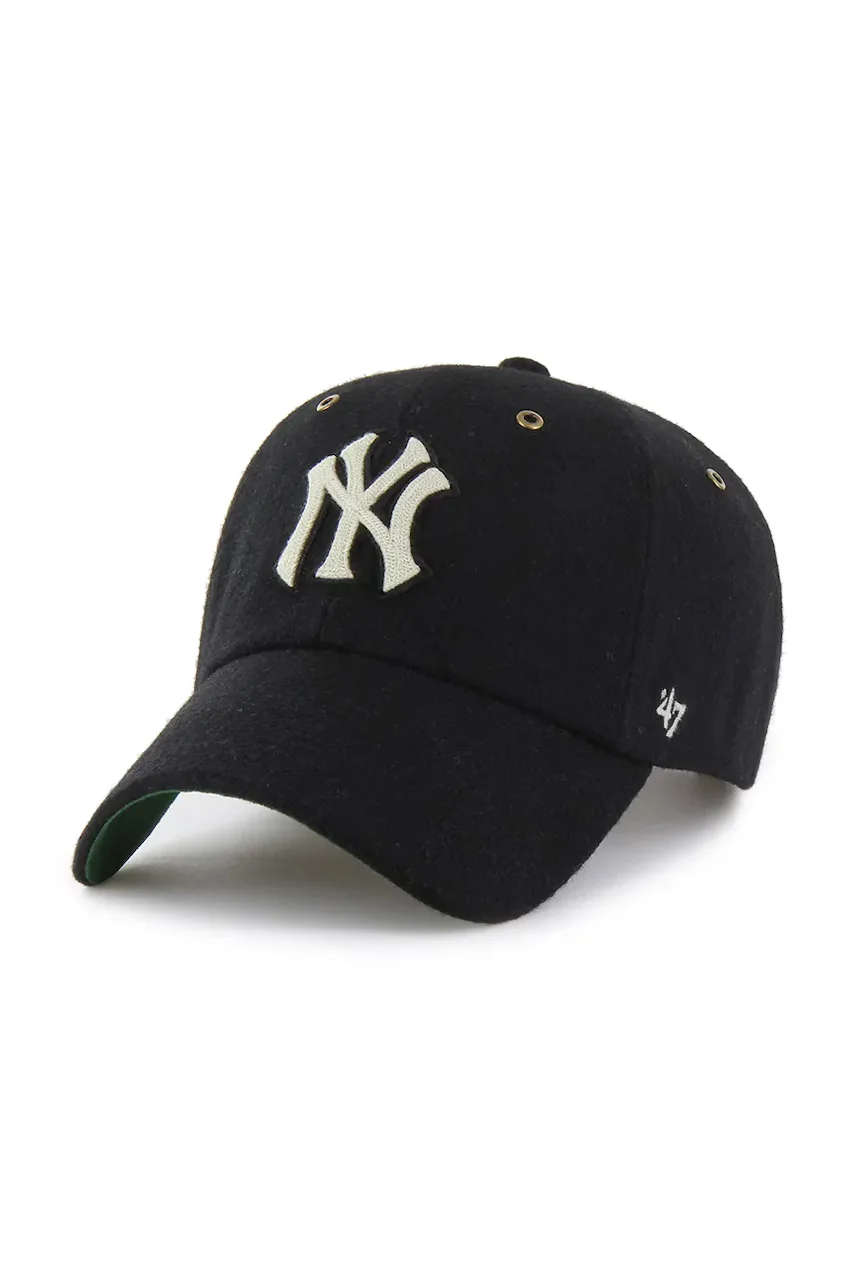 47 Brand Шапка с козирка с вълна MLB New York Yankees