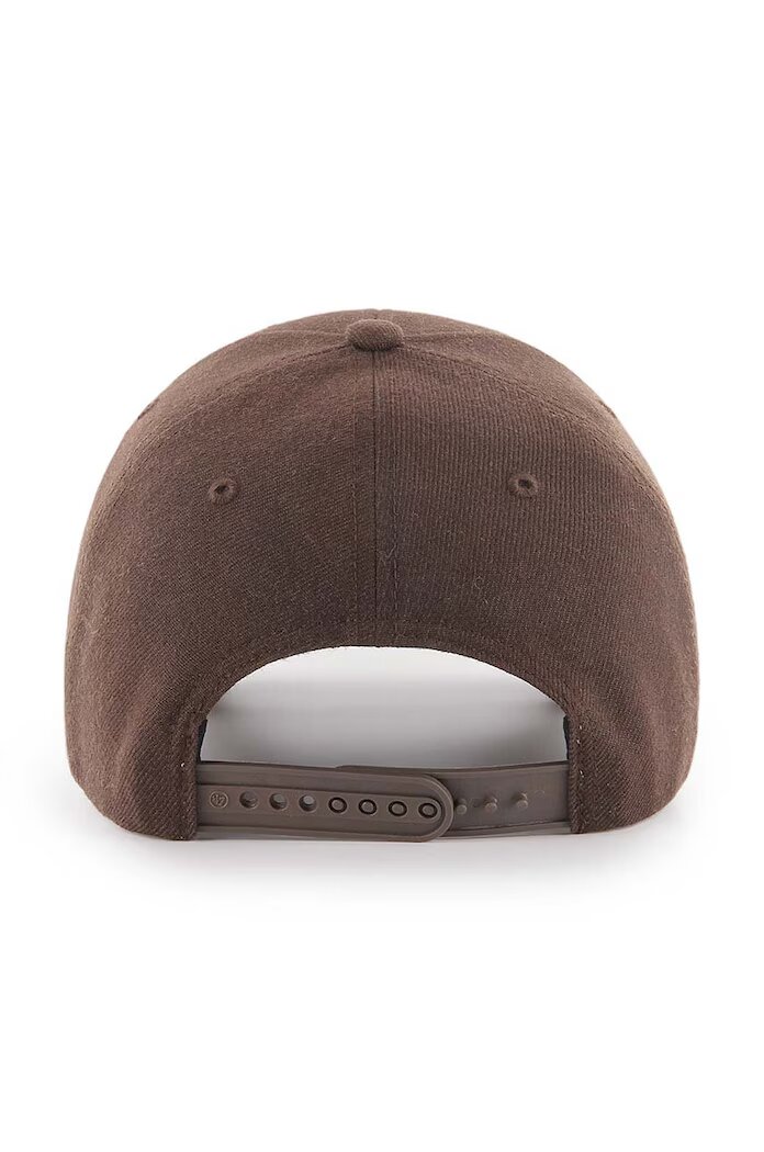 47 Brand Шапка с козирка с вълна MLB New York Yankees в кафяво с апликация B-MVPSP17WBP-BW