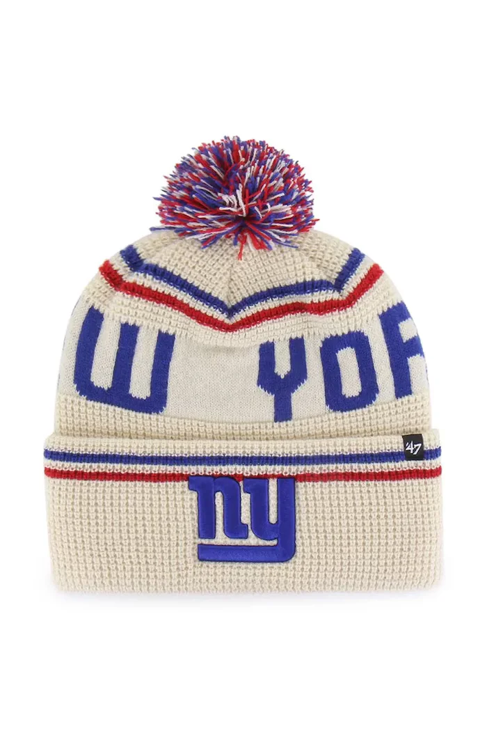 47 Brand шапка с помпон MLB New York Yankees бежова F-QATRL21ACE-NT