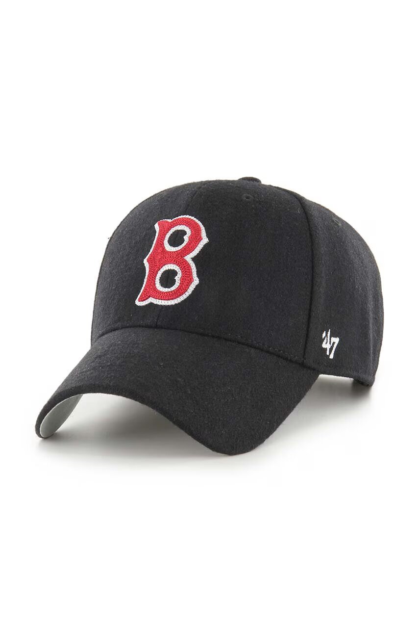 47 Brand Вълнена шапка с козирка MLB Boston Red Sox
