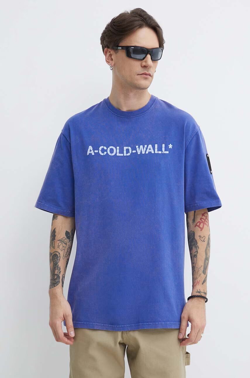A-COLD-WALL* Памучна тениска Overdye Logo T-Shirt