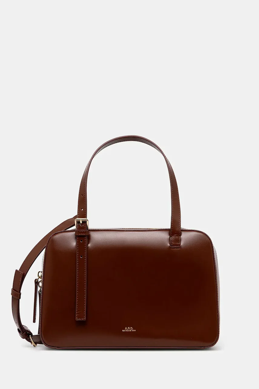 A.P.C. Кожена чанта sac virginie box