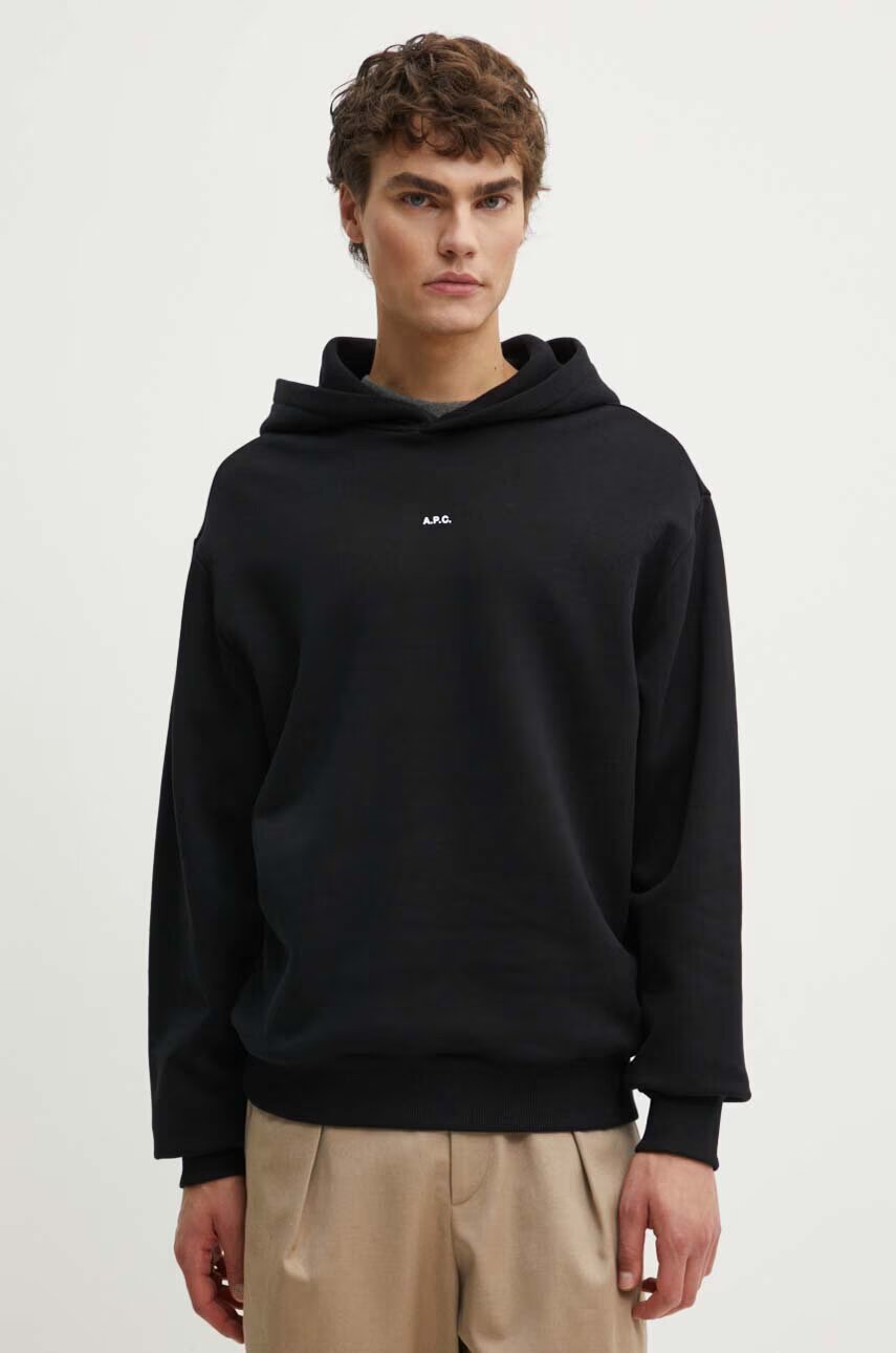 A.P.C. Памучен суичър hoodie boxy micro logo GOTS