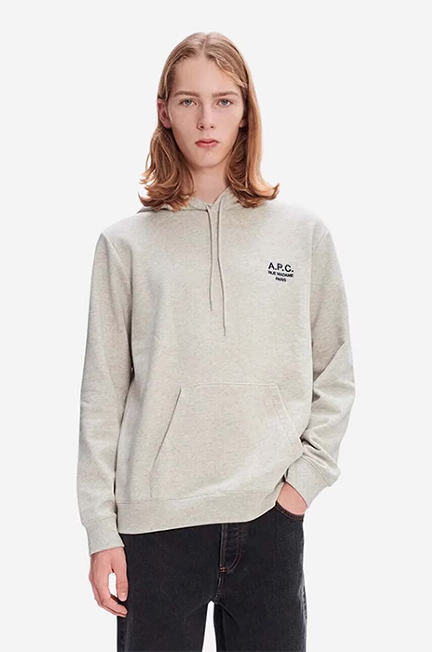 A.P.C. Памучен суичър Marvin Hoodie COEZD-H27733 BLACK