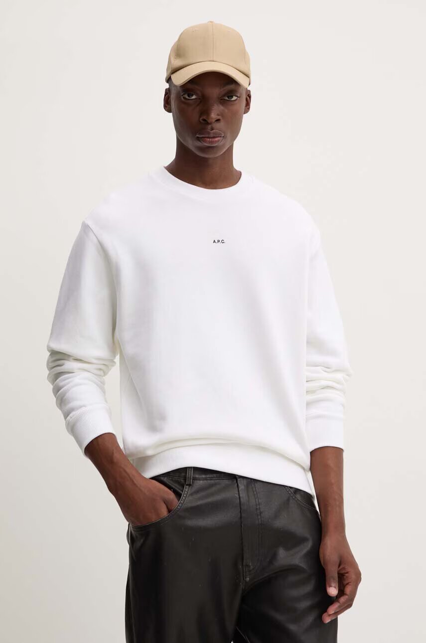 A.P.C. Памучен суичър sweat boxy micro logo GOTS
