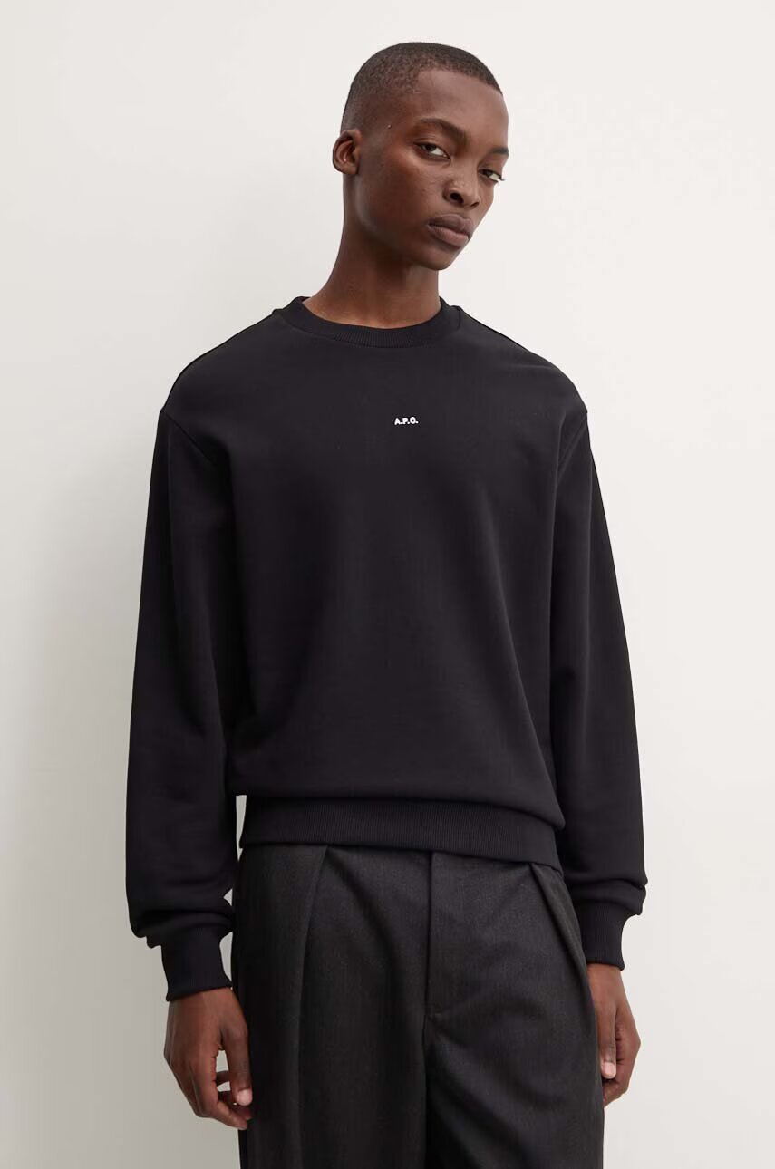 A.P.C. Памучен суичър sweat boxy micro logo GOTS