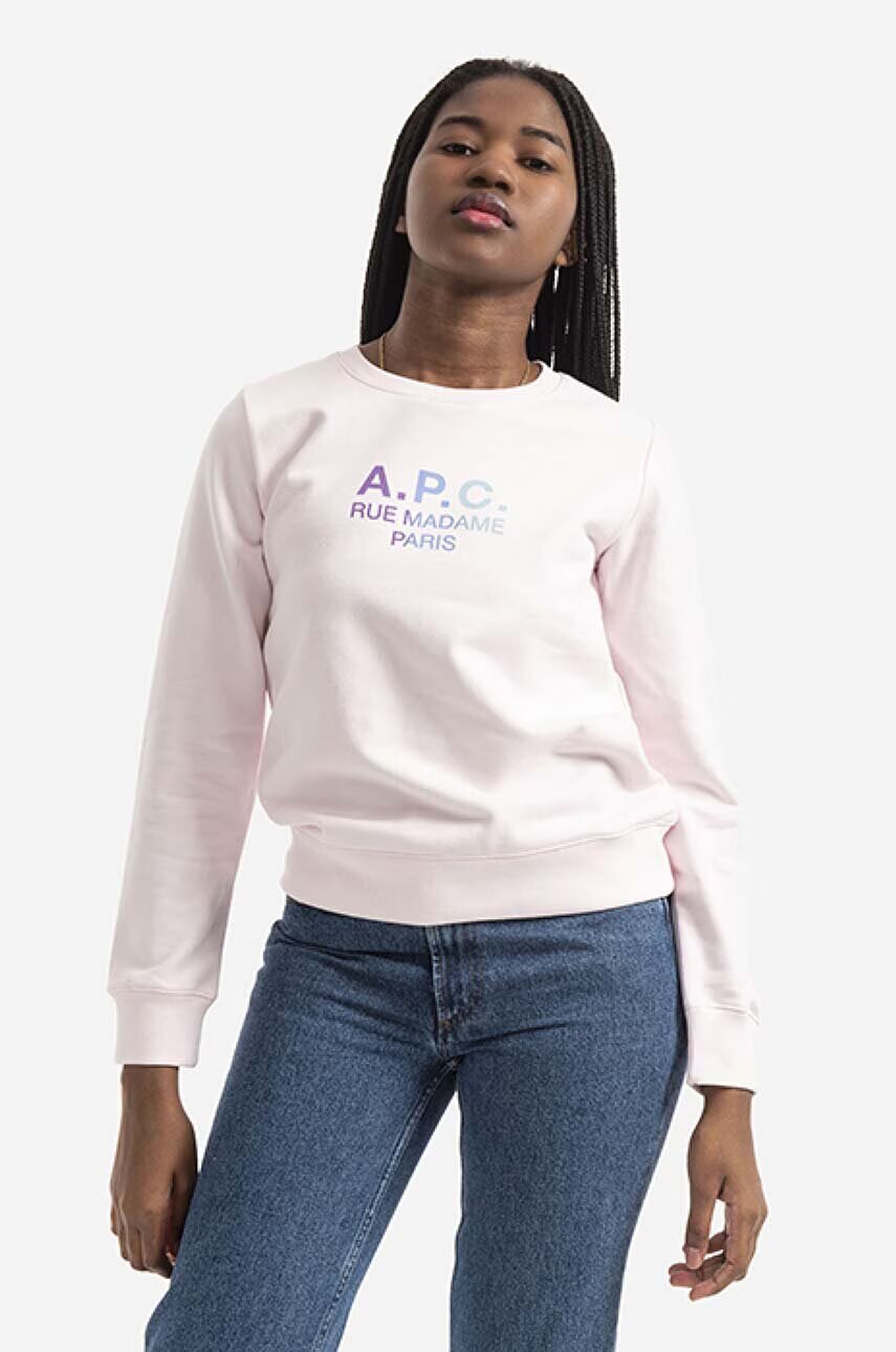 A.P.C. Памучен суичър Sweat Mathilda COEBH-F27712 ROSE