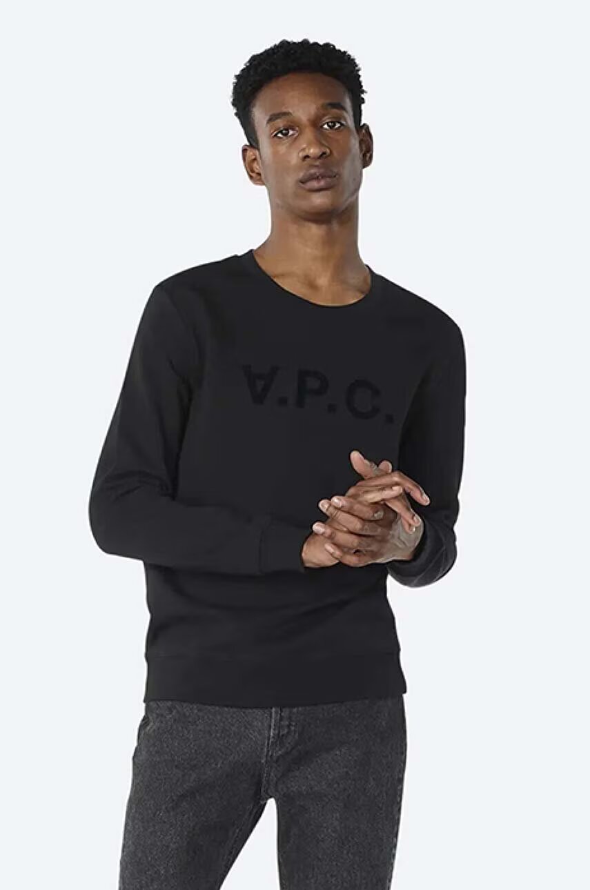 A.P.C. Памучен суичър Sweat Vpc COECQ-H27378 BLACK