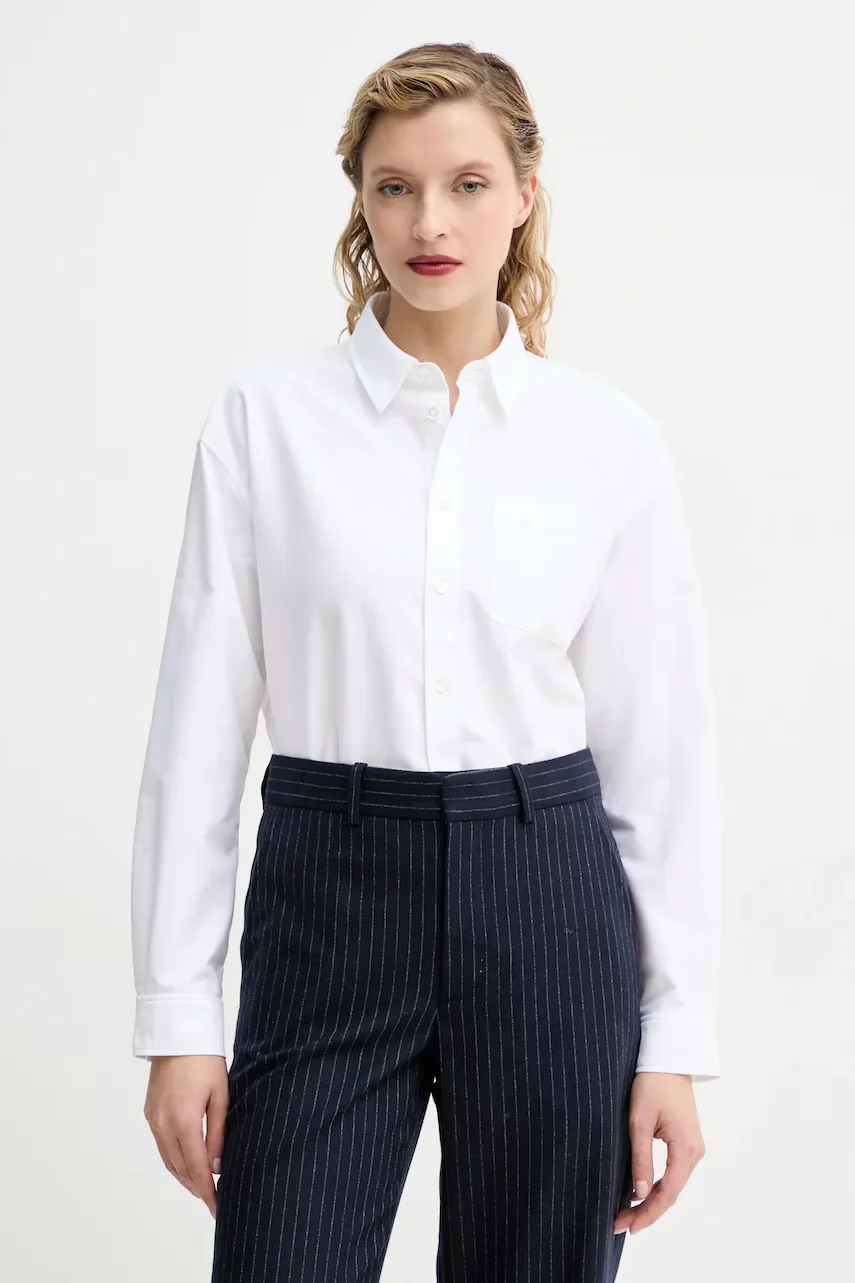 A.P.C. Памучна риза chemise boyfriend brodee