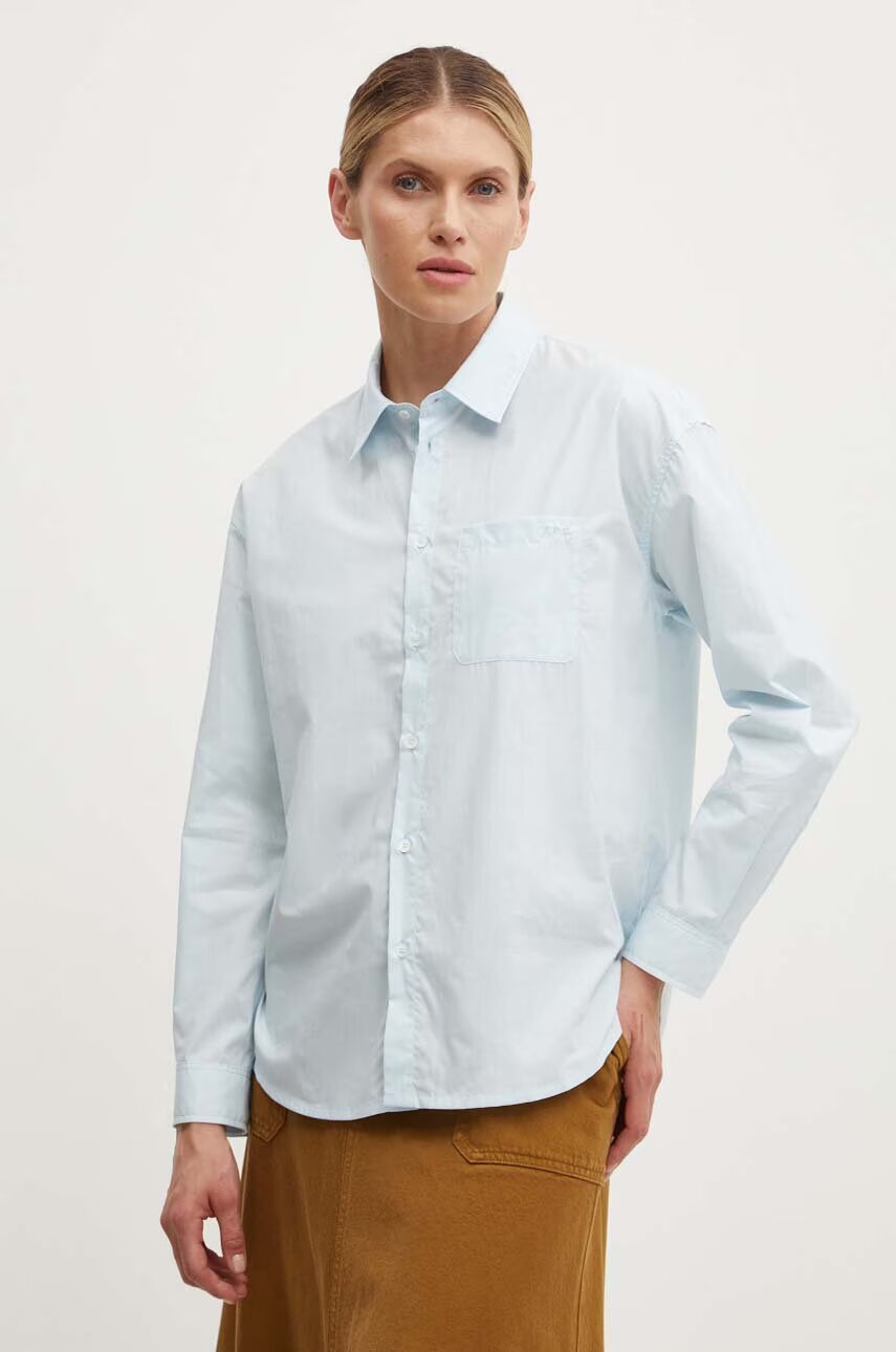 A.P.C. Памучна риза chemise boyfriend brodee