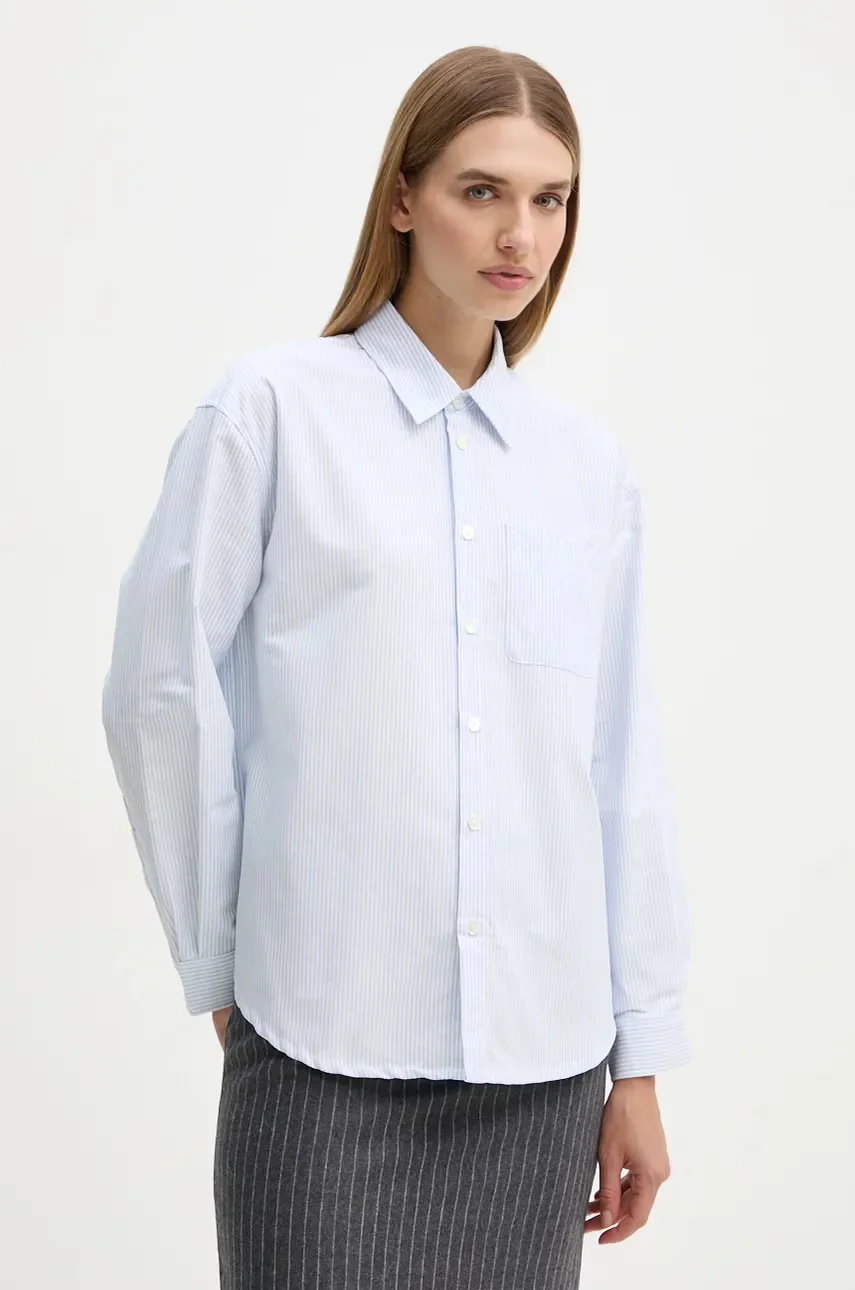 A.P.C. Памучна риза chemise boyfriend logo