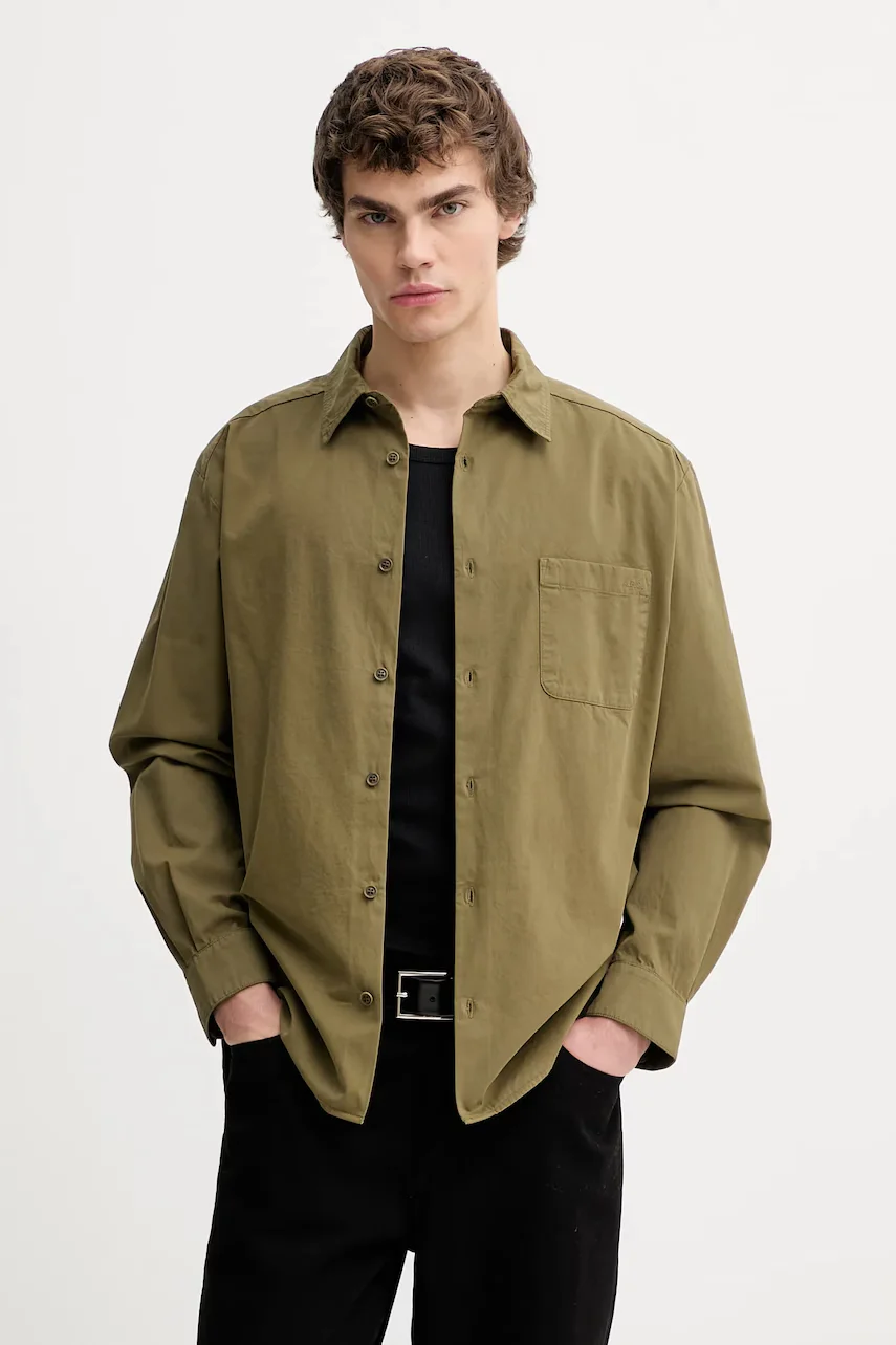 A.P.C. Памучна риза Chemise Malo Logo