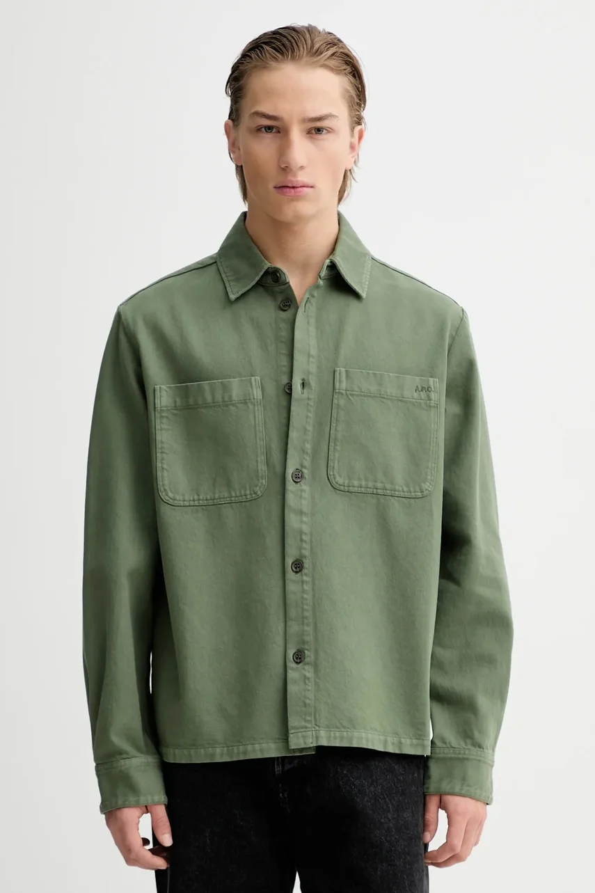 A.P.C. Памучна риза Surchemise Leon