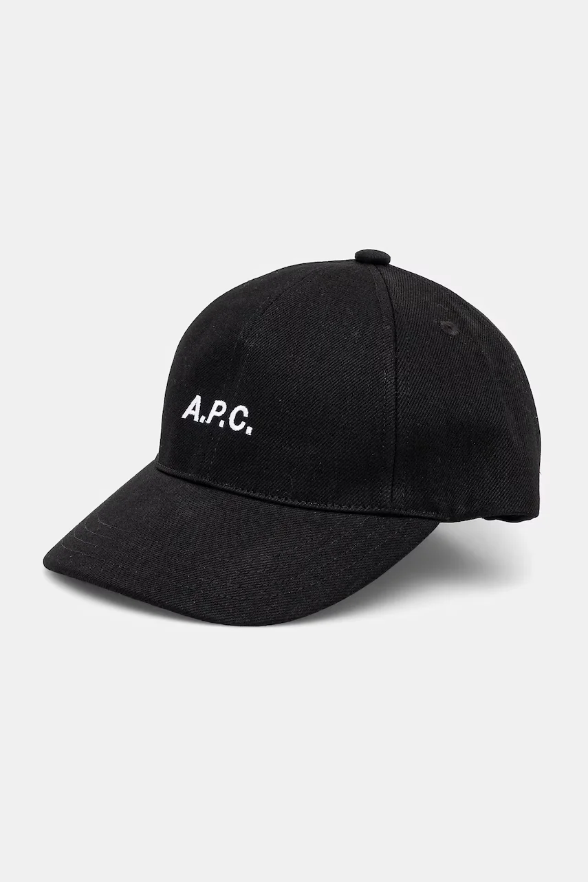 A.P.C. Памучна шапка с козирка casquette charlie