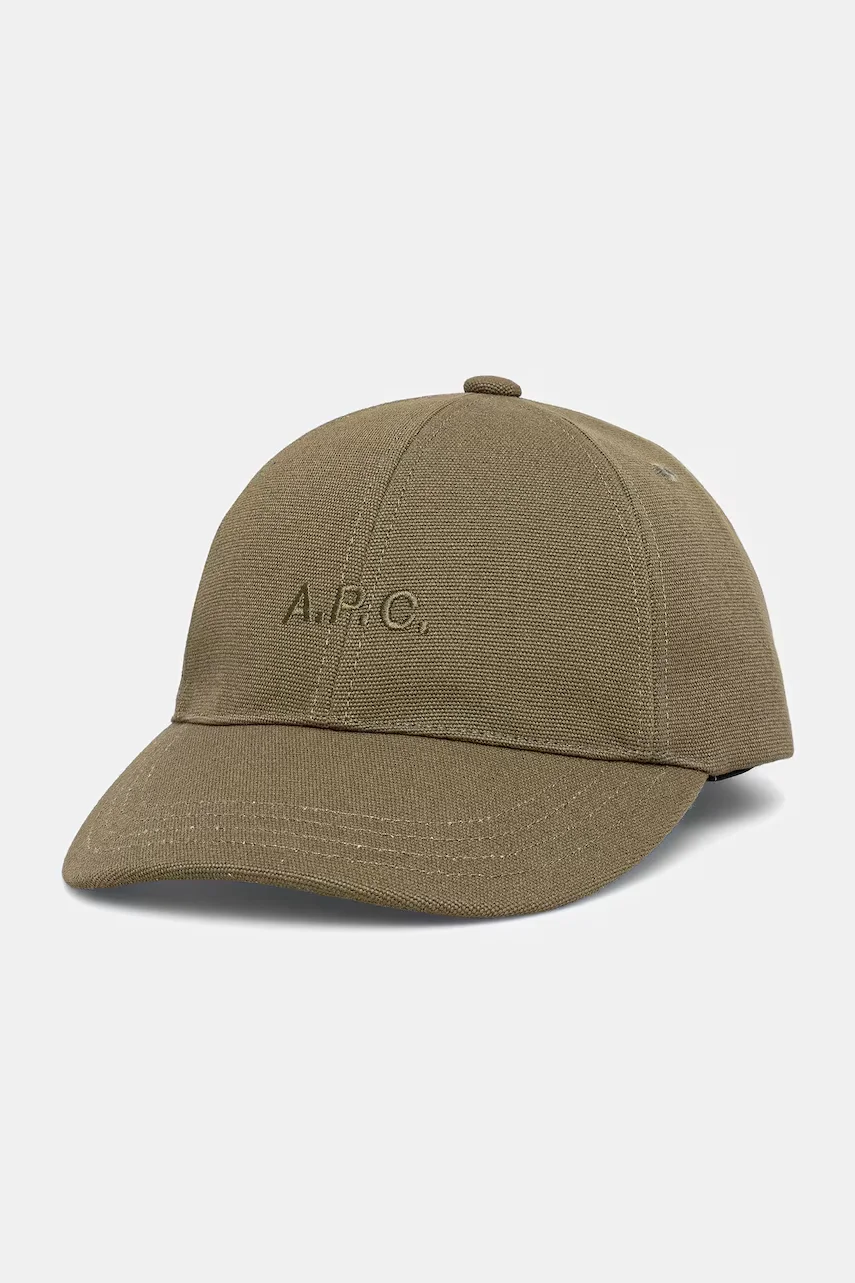 A.P.C. Памучна шапка с козирка casquette charlie
