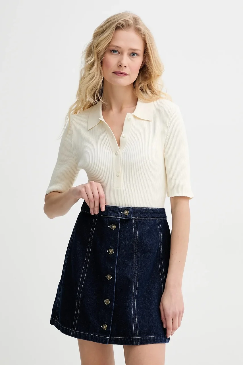 A.P.C. Памучна тениска с яка polo danae