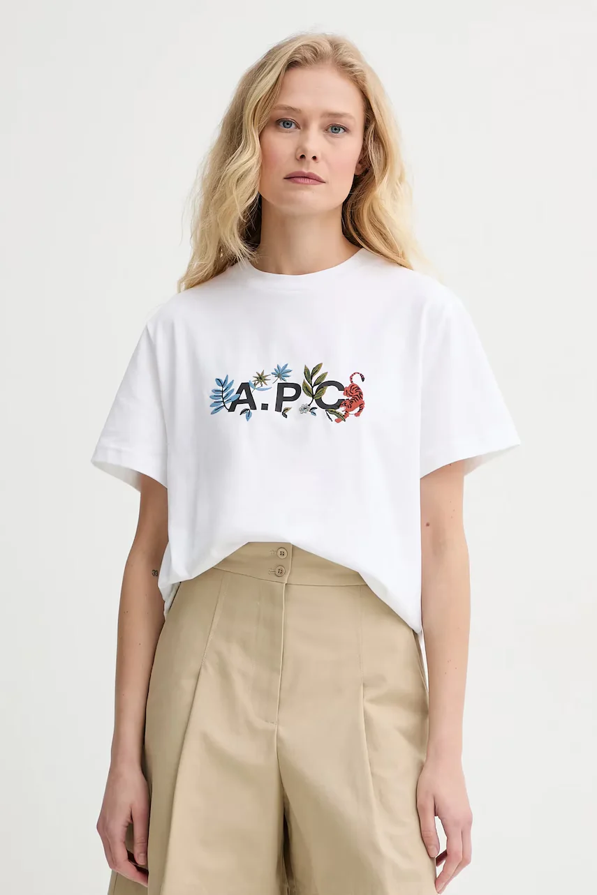 A.P.C. Памучна тениска t-shirt auguste - GOTS