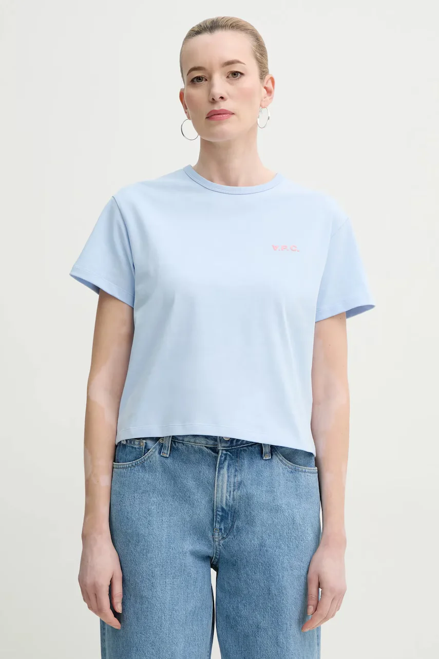A.P.C. Памучна тениска t-shirt boxy petit vpc