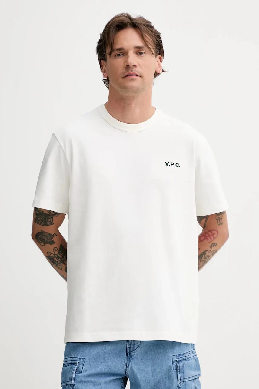 A.P.C. Памучна тениска t-shirt boxy petit vpc