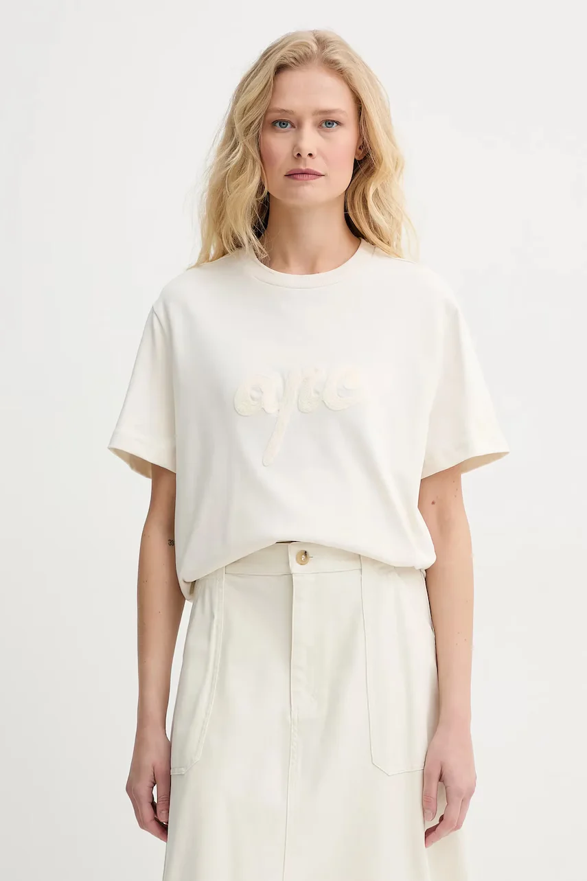 A.P.C. Памучна тениска t-shirt lenny - GOTS