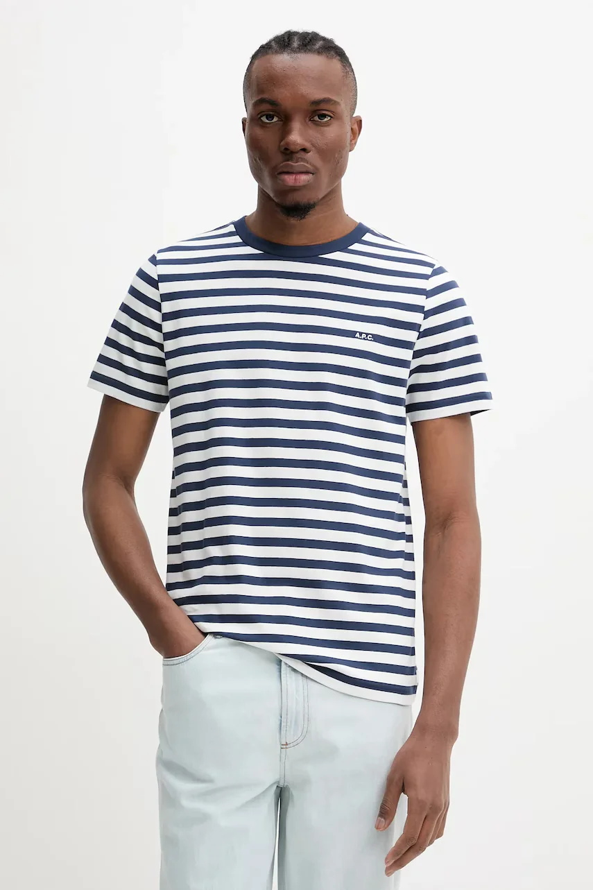 A.P.C. Памучна тениска t-shirt standard apc brode raye