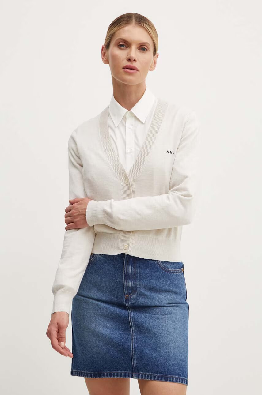 A.P.C. Памучна жилетка cardigan berenice