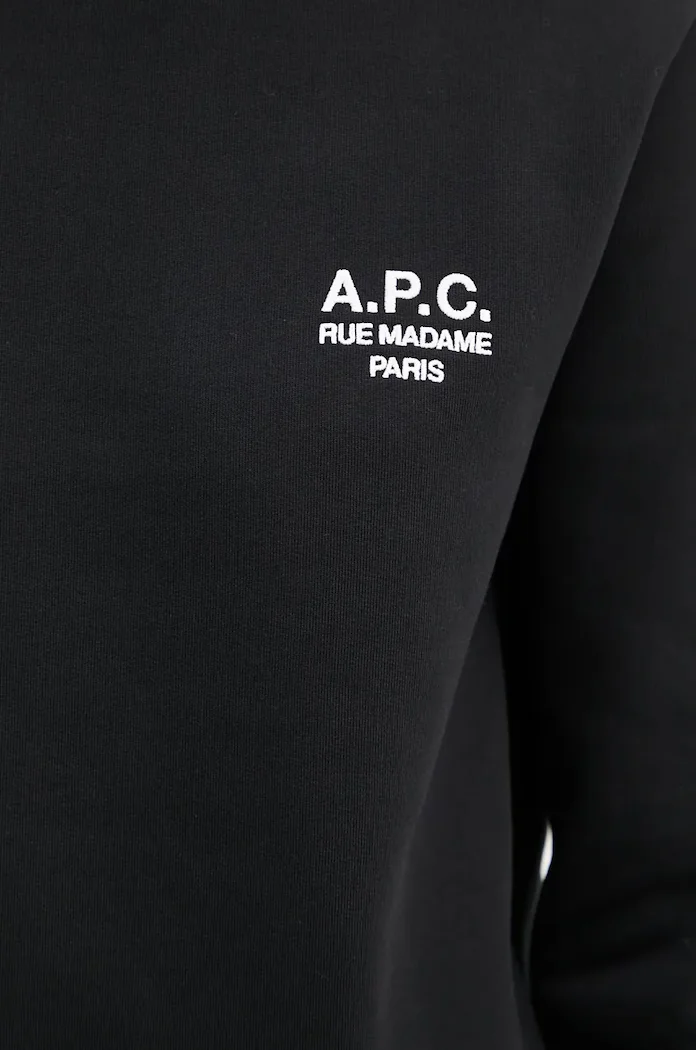A.P.C. Суичър standard rue madame GOTS в черно с апликация COHBV.M27913