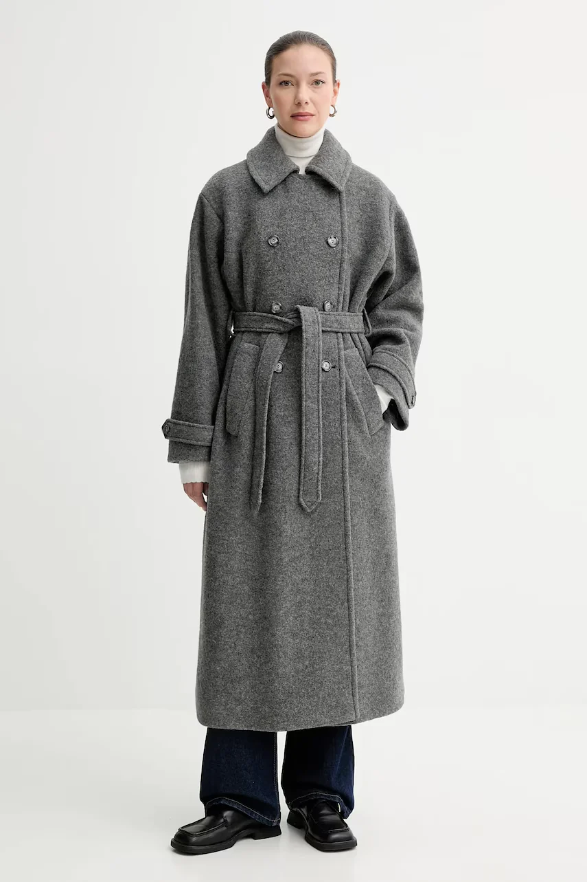 A.P.C. Вълнено палто manteau lea