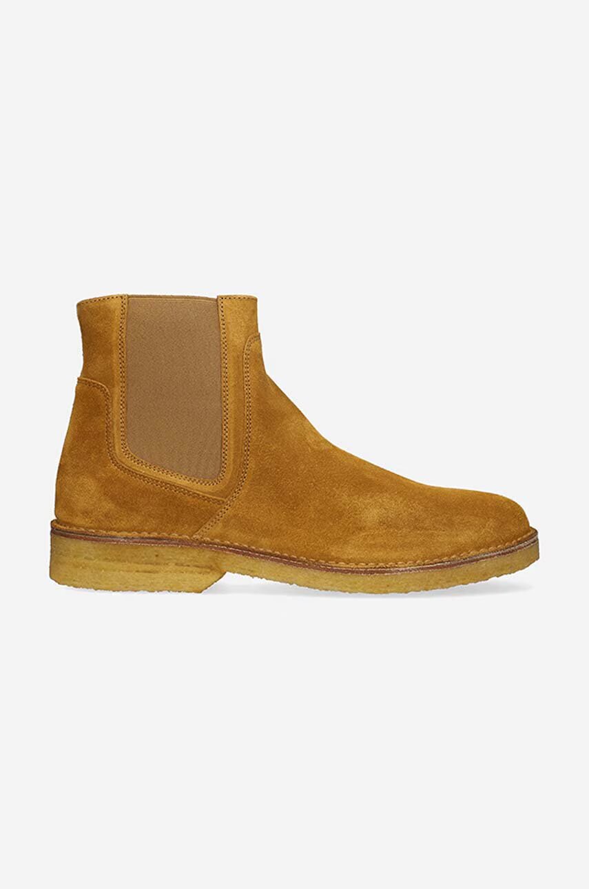 A.P.C. Велурени боти челси Boots Theodore PXBSK-H54252 CARAMEL