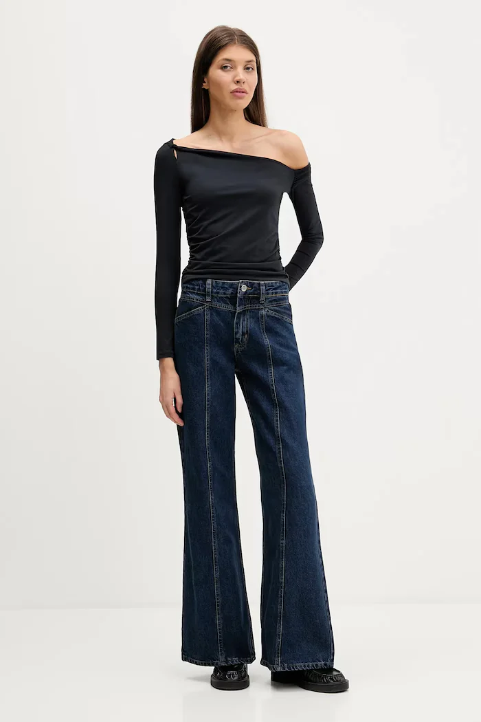 Abercrombie & Fitch Блуза с дълги ръкави дамска в черно KI139-5885-900