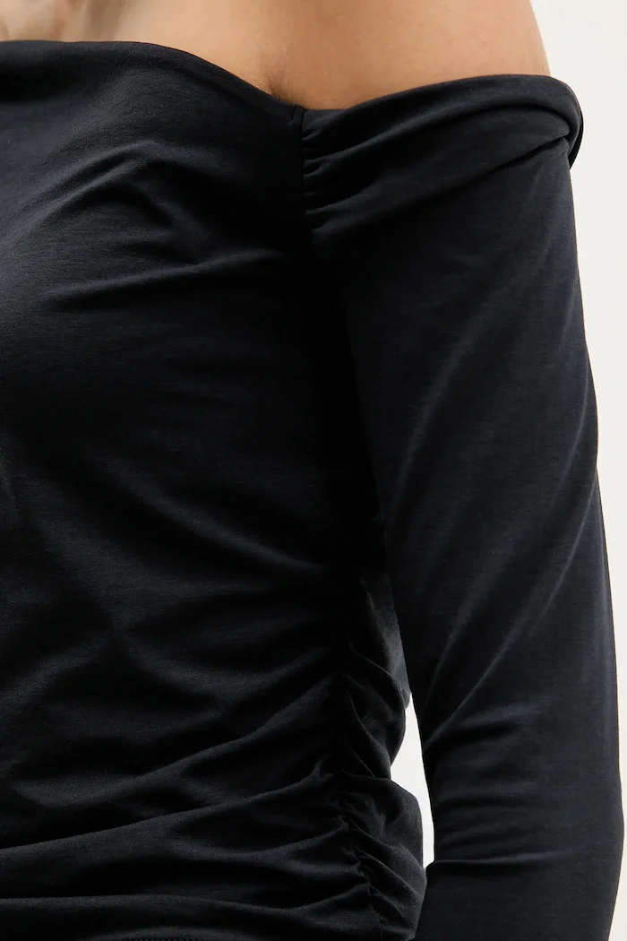 Abercrombie & Fitch Блуза с дълги ръкави дамска в черно KI139-5885-900