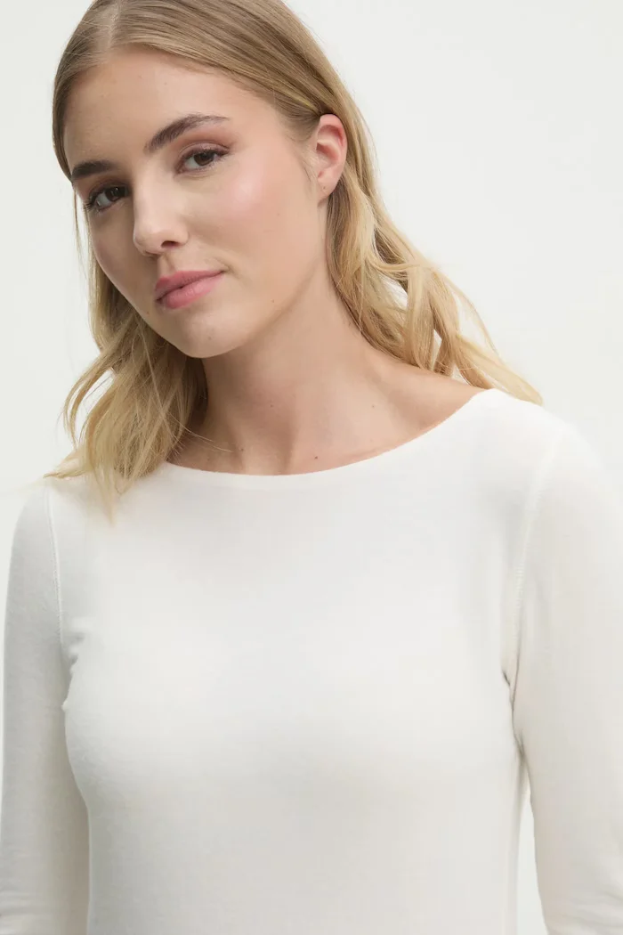 Abercrombie & Fitch Блуза с дълги ръкави в бежово KI139-5196