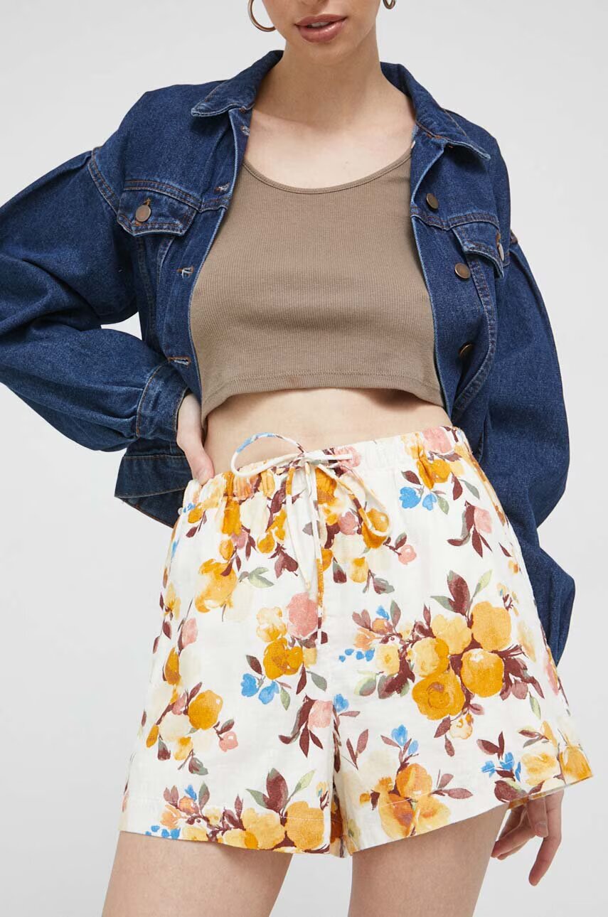 Abercrombie & Fitch Ленен къс панталон