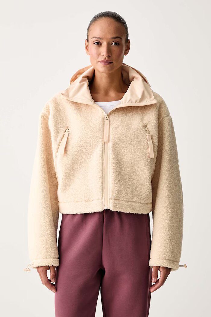 adidas by Stella McCartney поларен суичър дамски бежов KG5776